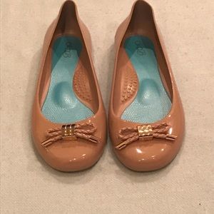 Nude Ballet Flats by okaB Size 6